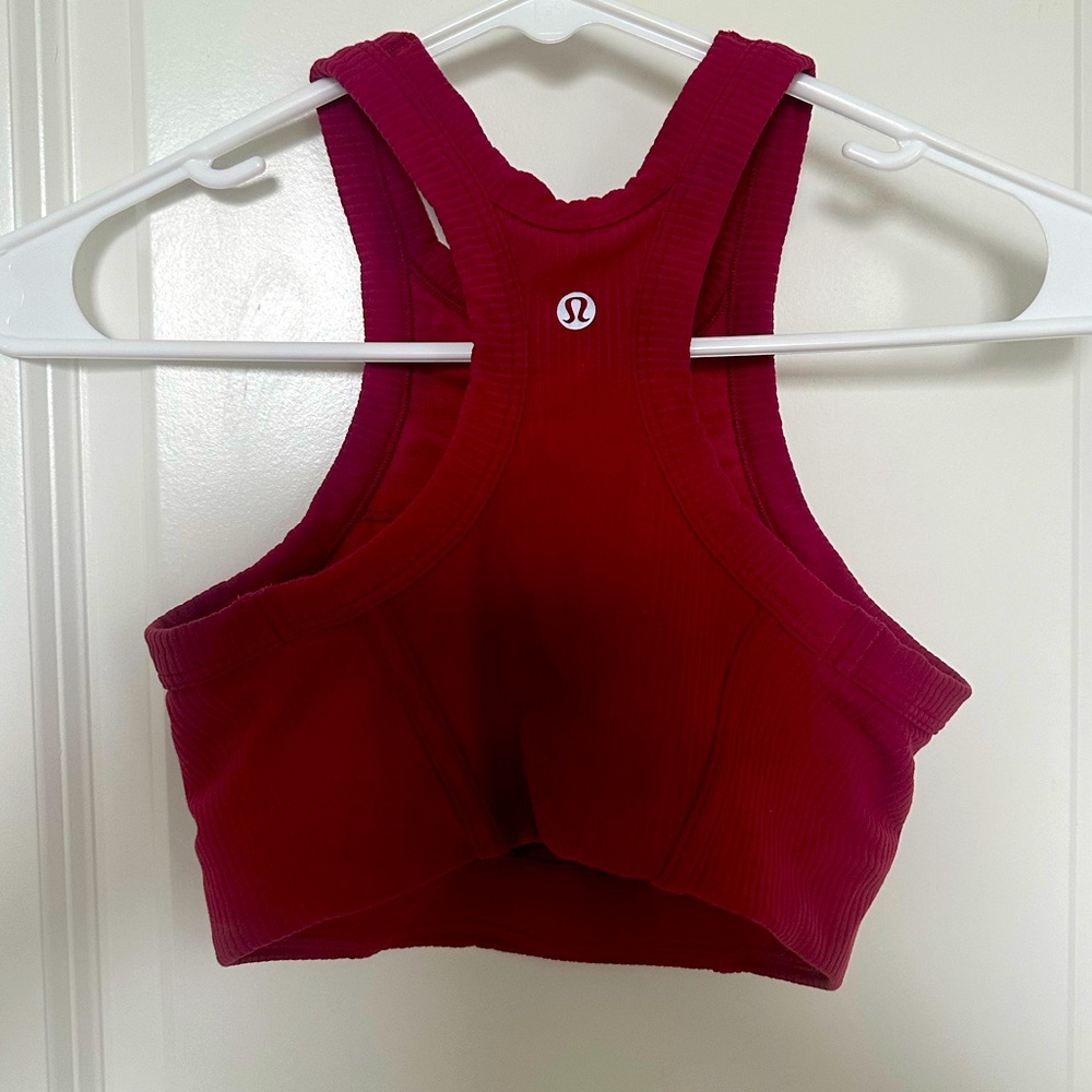 LULULEMON RIBBED HUGH NECK YOGA BRA